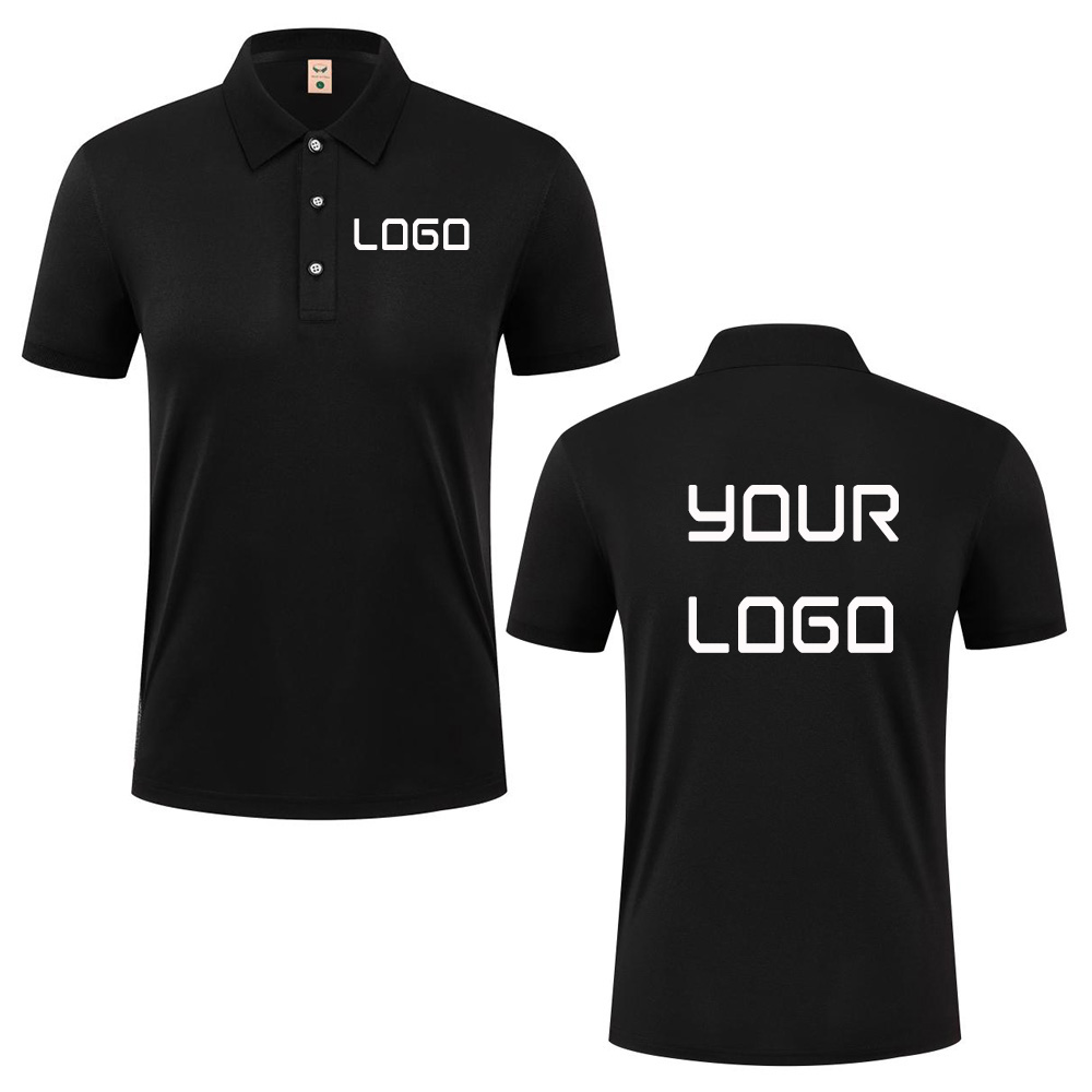 Polo Shirt Pique - カスタムロゴプリント・テキスト・画像デザイン入りの夏用カジュアルポロシャツ、通気性のあるワークウェア半袖、男女兼用ポロシャツ