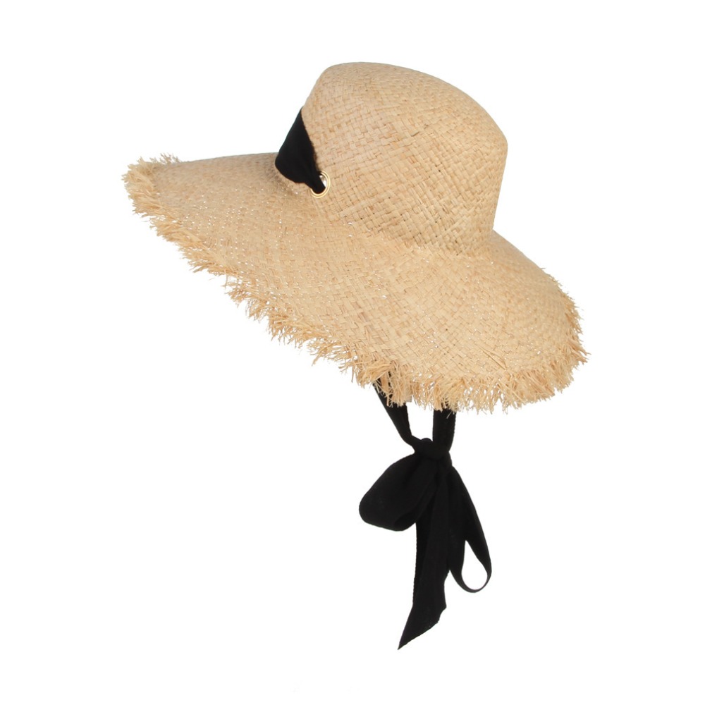 新しい大きなつば広麦わら帽子わら UV 保護太陽の帽子通気性 - Bucket Hat Straw のレビューと価格