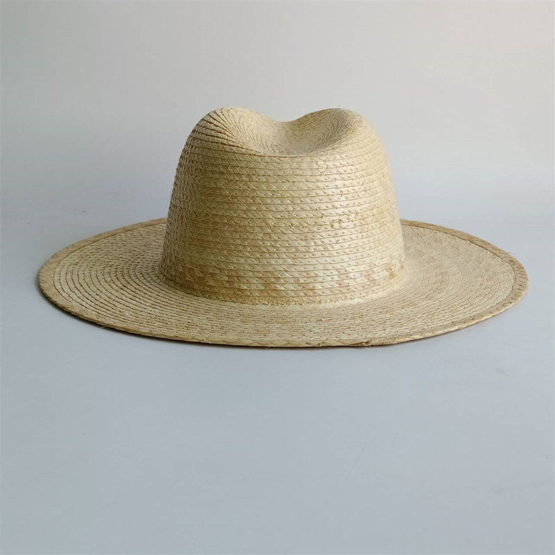 クラシックな天然ヤシの葉の麦わら帽子、フェドラジャズハット、 - Bucket Hat Straw のレビューと価格